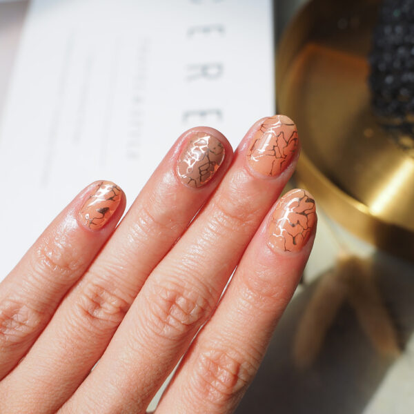 Rose Gold Veinlets Overlay Nail Wraps